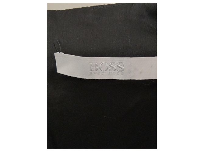 Hugo Boss Boss mittellanges Kleid mit Metallic-Blumenmuster Schwarz Silber Lila Metallisch - Ansicht 3