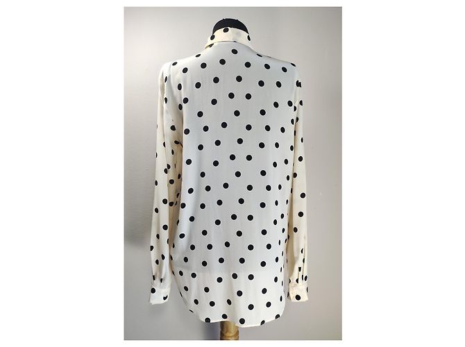 & Other Stories Camicia a pois in seta nera e bianca Nero Bianco - vista 3