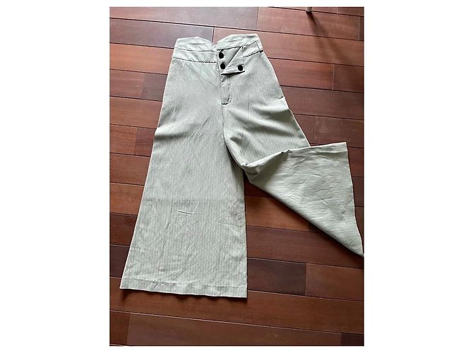 Kenzo Weitbeinhose aus Leinen Grau - Ansicht 2