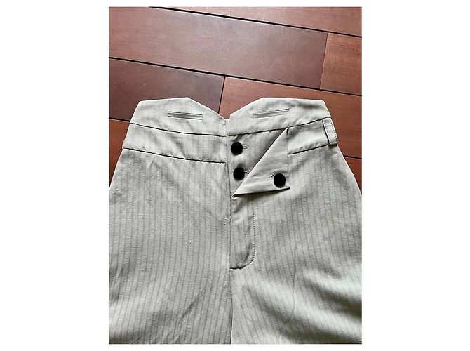 Kenzo Weitbeinhose aus Leinen Grau - Ansicht 3
