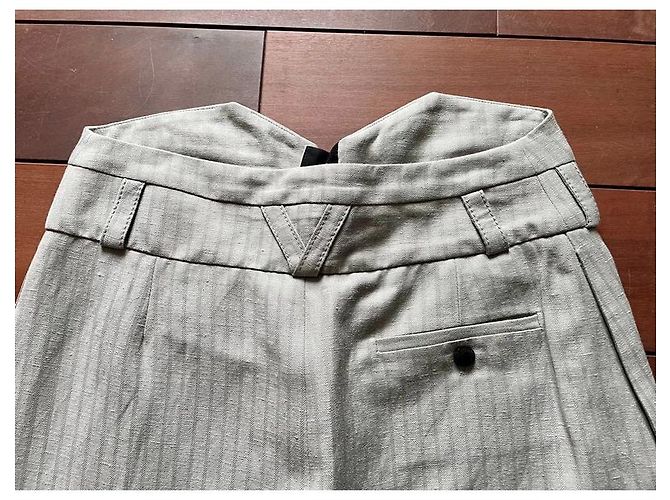 Kenzo Weitbeinhose aus Leinen Grau - Ansicht 5