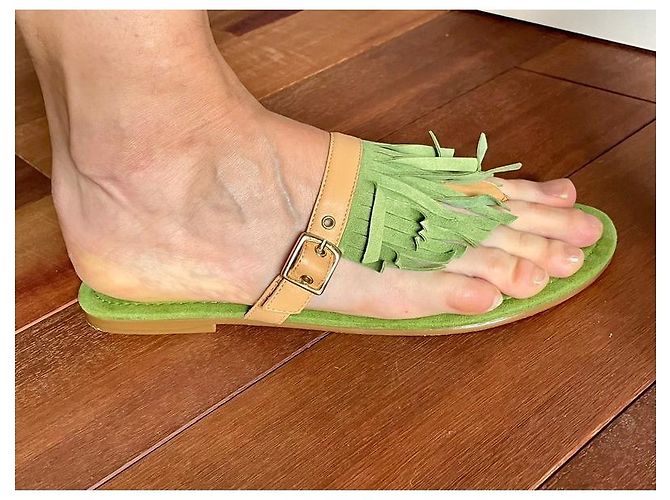 Sandali Tommy Hilfiger Alfreda in scamosciato verde oliva - vista 4