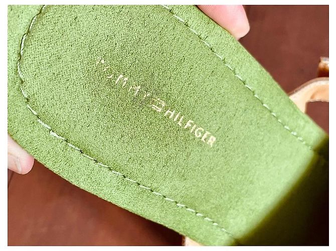 Sandali Tommy Hilfiger Alfreda in scamosciato verde oliva - vista 7