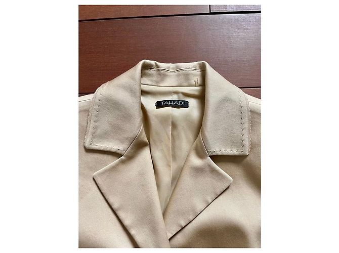 Blazer Elie Tahari de algodón beige - vista 4