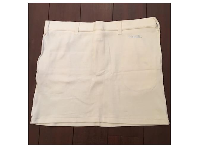 Minifalda Sonia Rykiel de algodón eggshell Blanco roto - vista 2