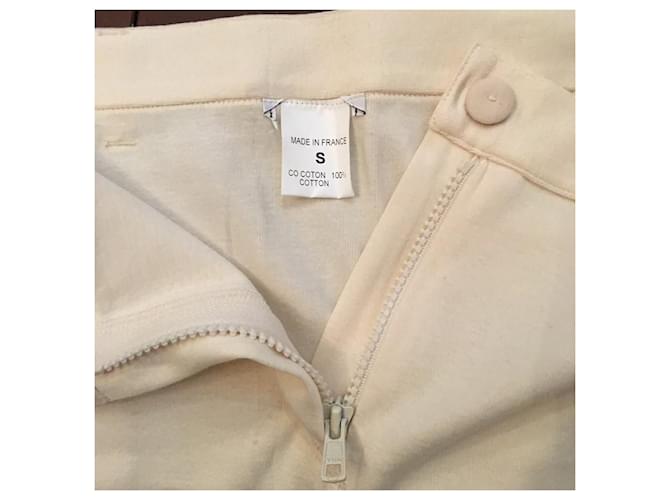 Minifalda Sonia Rykiel de algodón eggshell Blanco roto - vista 5