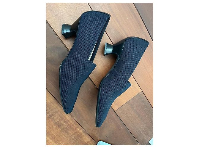 Décolleté Philippe Model Elastico blu navy in pelle Blu scuro - vista 3