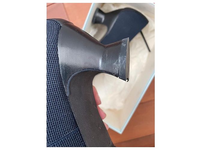 Décolleté Philippe Model Elastico blu navy in pelle Blu scuro - vista 7