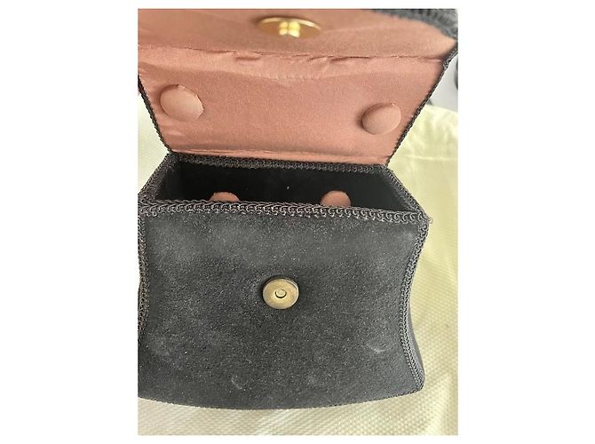 Autre Marque Mini Borsa Mary Frances Flowers Marrone Ecopelle e Ricamo di Perle - vista 5