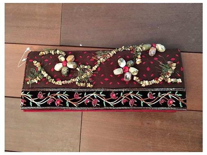 Autre Marque Pochette da sera Mary Frances ricamata rosso bordeaux Multicolore Bordò - vista 2