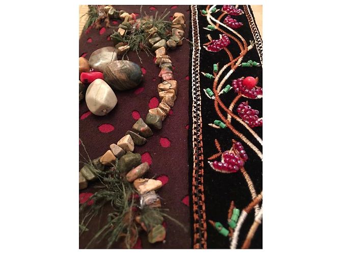 Autre Marque Pochette da sera Mary Frances ricamata rosso bordeaux Multicolore Bordò - vista 4