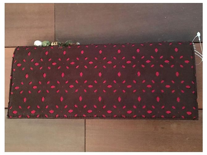 Autre Marque Pochette da sera Mary Frances ricamata rosso bordeaux Multicolore Bordò - vista 8