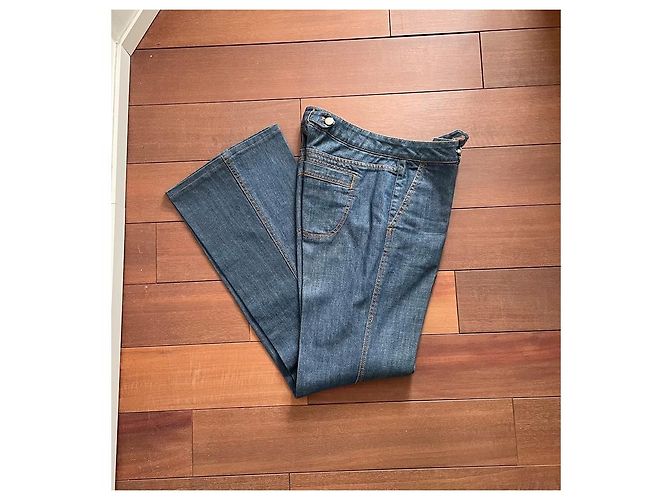 Jeans Marc Jacobs in cotone blu leggermente svasati - vista 5
