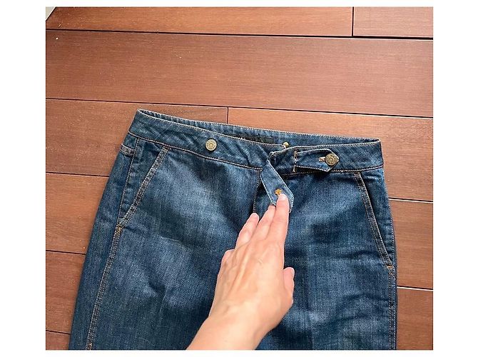 Jeans Marc Jacobs in cotone blu leggermente svasati - vista 6