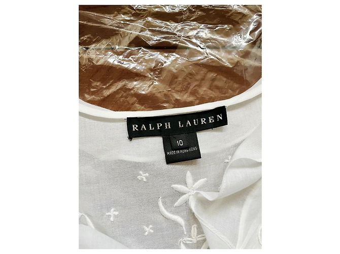 Blusa Ralph Lauren Black Label de gasa de algodón blanca bordada Blanco - vista 2