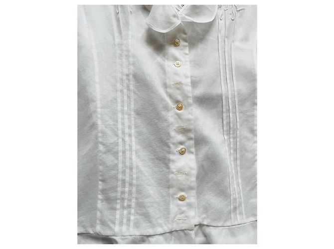 Blusa Ralph Lauren Black Label de gasa de algodón blanca bordada Blanco - vista 9
