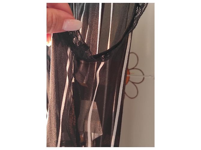 Abito Dolce & Gabbana Palermo in seta e pizzo nero e bianco 44 - vista 2