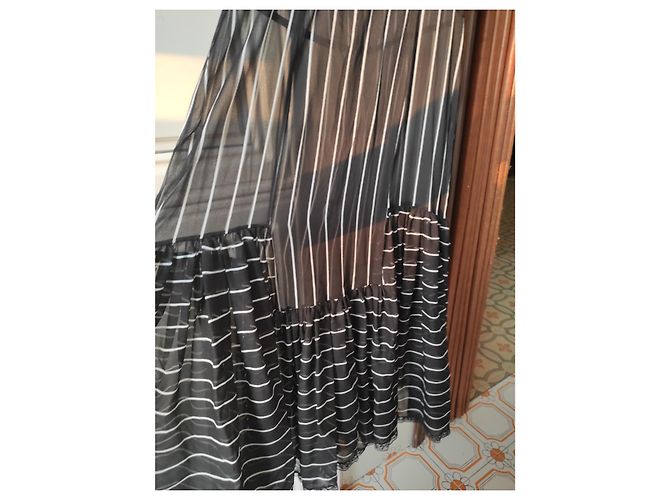 Abito Dolce & Gabbana Palermo in seta e pizzo nero e bianco 44 - vista 5
