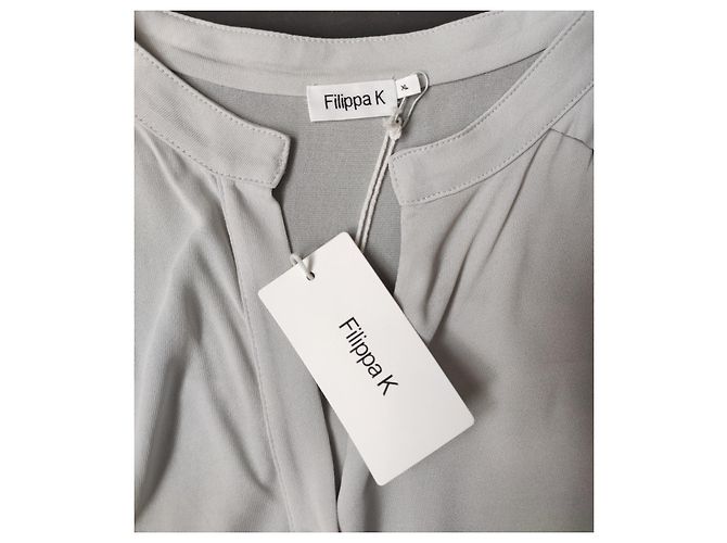 Filippa K Bluse Top Blau Viskose Polyamid XL - Ansicht 6