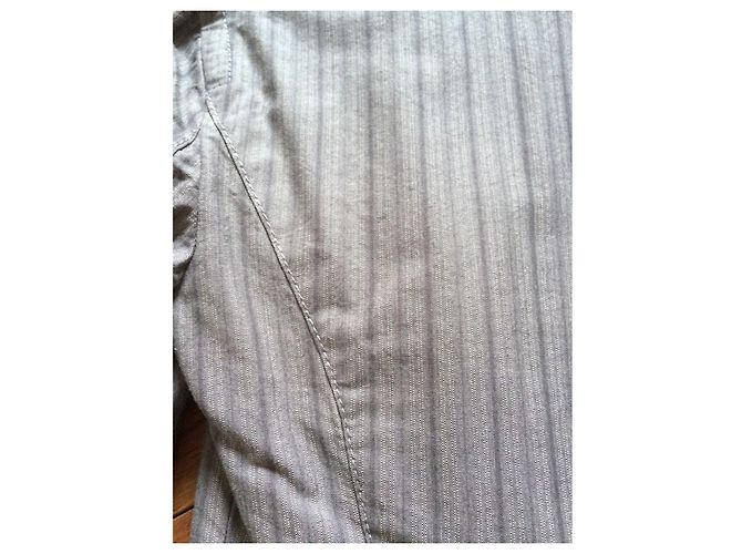 Chaqueta drapeada DKNY Pure de algodón gris - vista 5