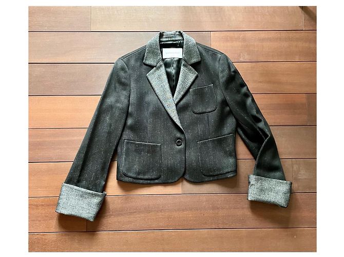 Giacca Viktor & Rolf in lana nera e grigia Nero Grigio Grigio antracite - vista 2