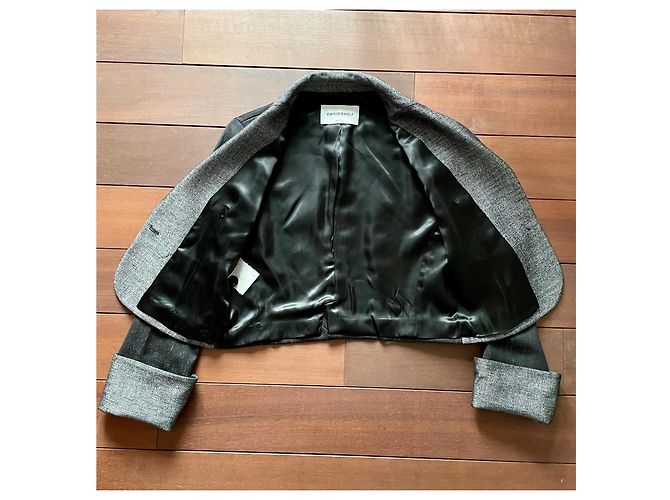 Giacca Viktor & Rolf in lana nera e grigia Nero Grigio Grigio antracite - vista 3