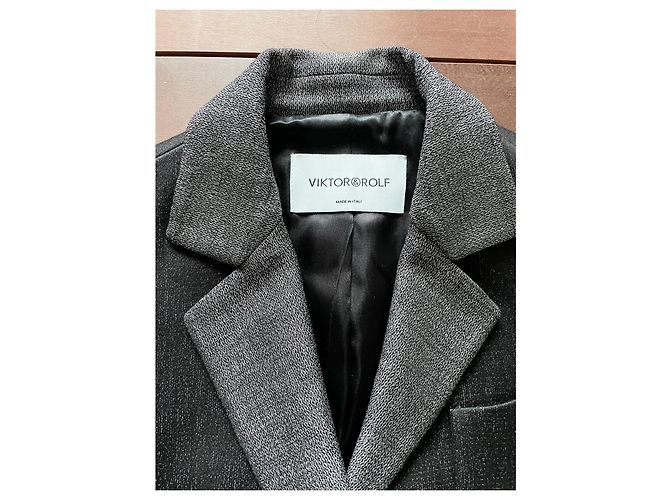 Giacca Viktor & Rolf in lana nera e grigia Nero Grigio Grigio antracite - vista 4