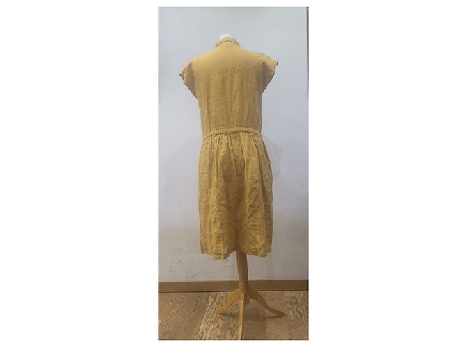 Max Mara senfgelbes Leinenkleid - Ansicht 2