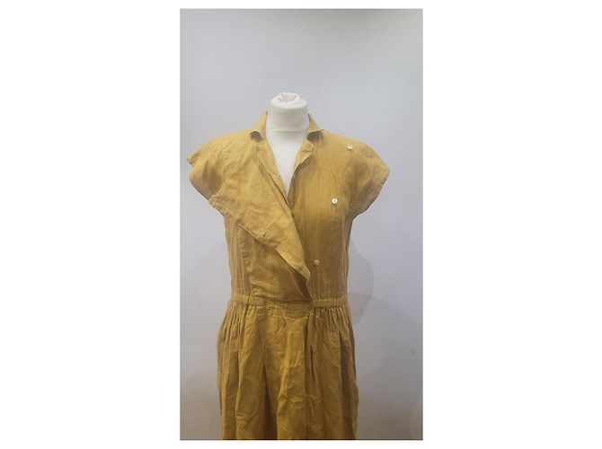 Max Mara senfgelbes Leinenkleid - Ansicht 5