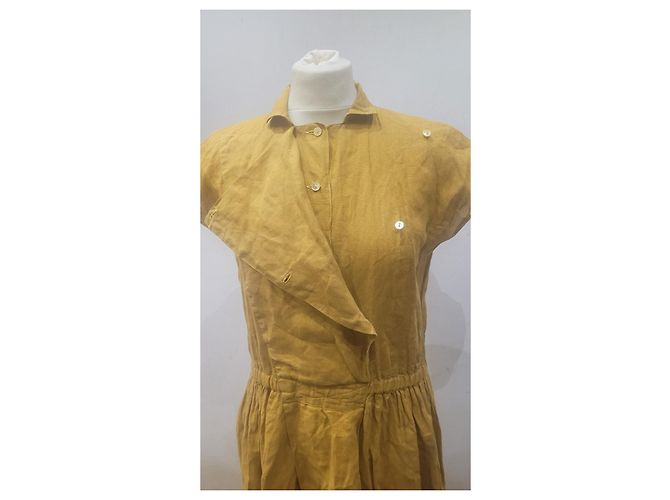 Max Mara senfgelbes Leinenkleid - Ansicht 6