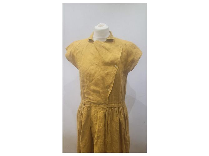 Max Mara senfgelbes Leinenkleid - Ansicht 7