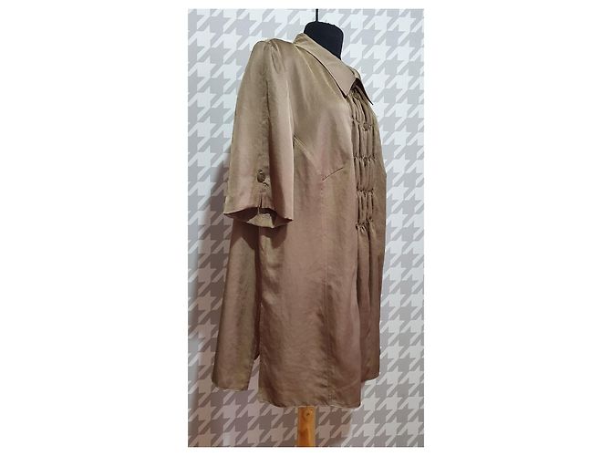 Autre Marque Elena Grunert Top Camisa Caqui de Micropoliéster Talla 48 - vista 3