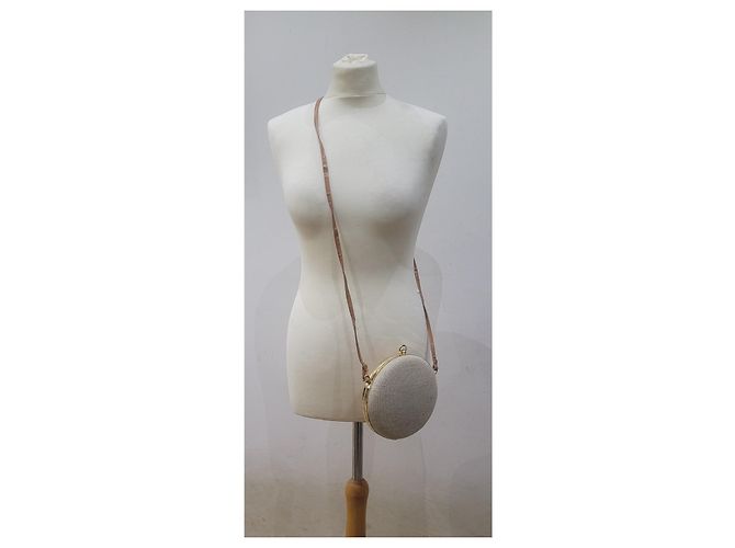 Autre Marque VENDIMIA 60bolsa de hombro redonda Beige Crema - vista 10