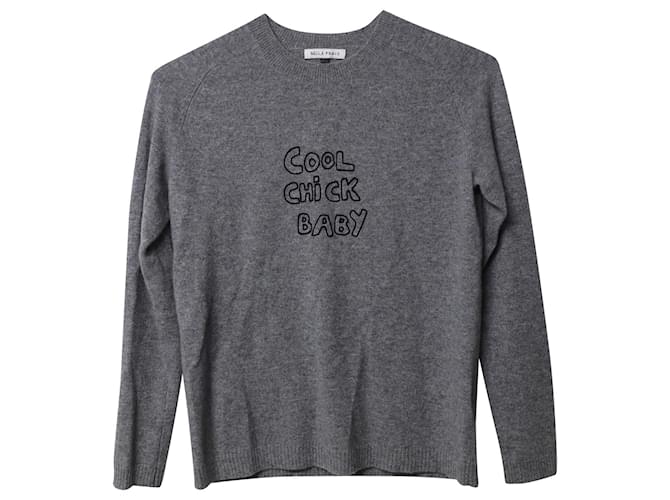 Bella Freud Cool Chic Pullover aus grauem Kaschmir - Ansicht 4