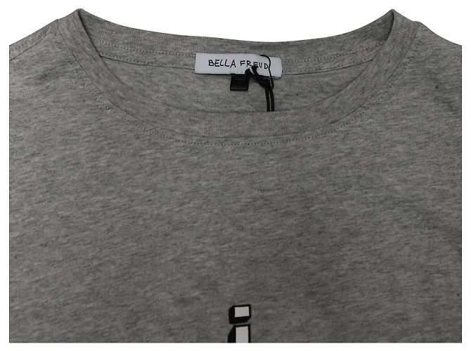 Camiseta Bella Freud I Shock Myself de algodón gris - vista 6