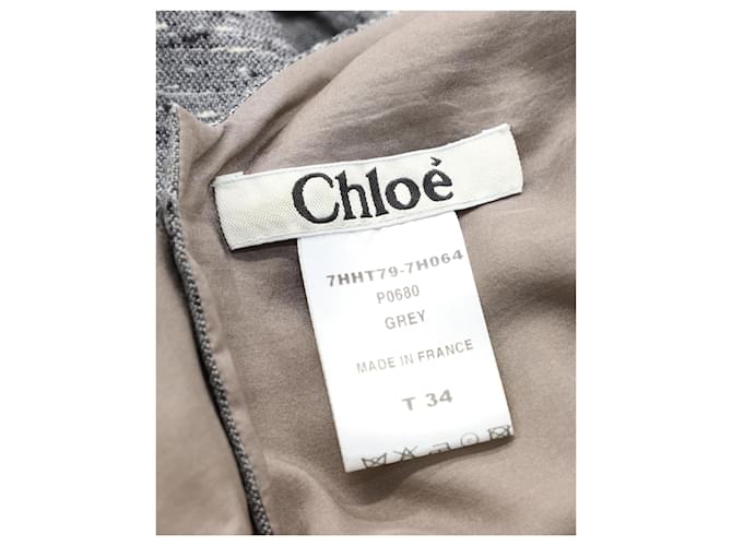 Chloé Capa corta Chloe de lana gris - vista 2