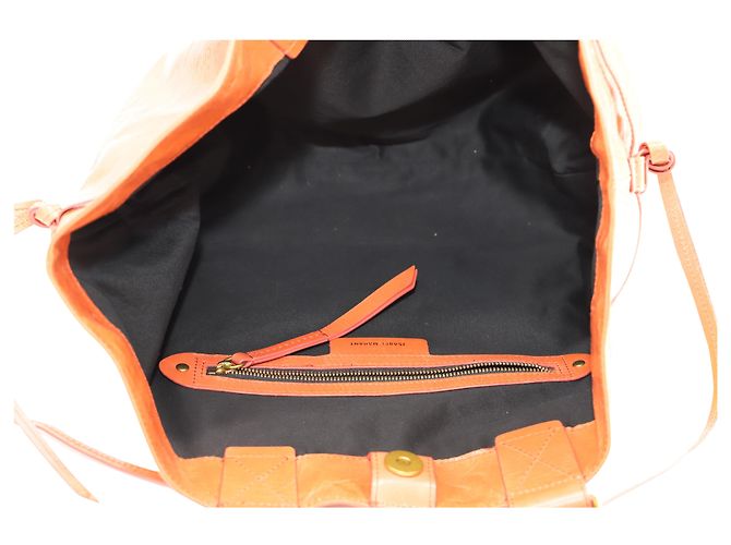 Isabel Marant Borsa a Mano foderata Wardy in Pelle Arancio - vista 8