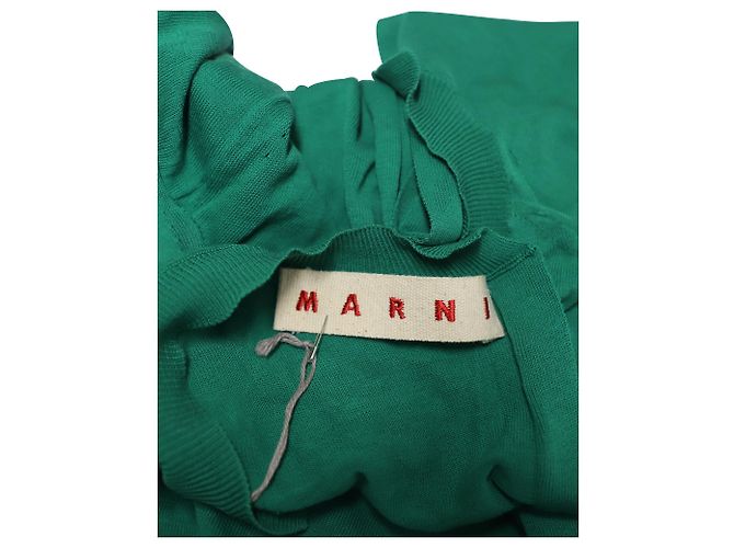 Cárdigan abotonado Marni de algodón verde - vista 7