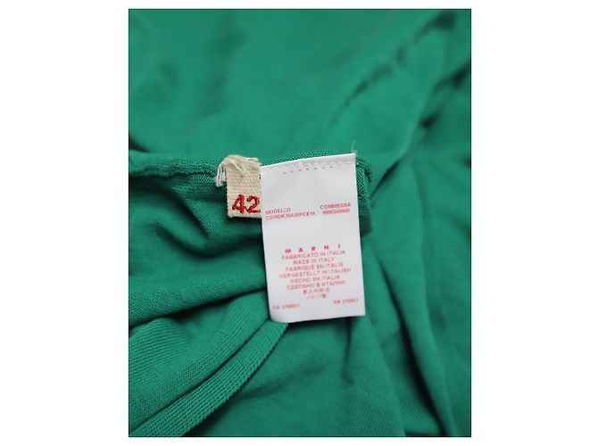 Cárdigan abotonado Marni de algodón verde - vista 9