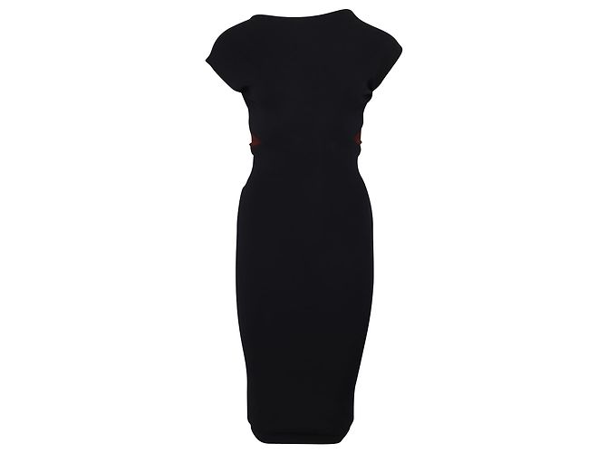 Robe Victoria Beckham Marine à Manches Courtes - Taille S, Encolure V, Occasion Excellent état