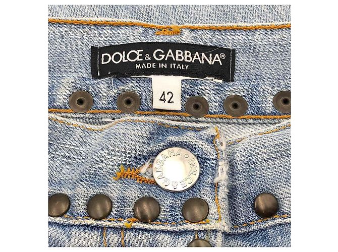 Vaqueros Dolce & Gabbana Honolulu con bordado de palmeras y flores - vista 3