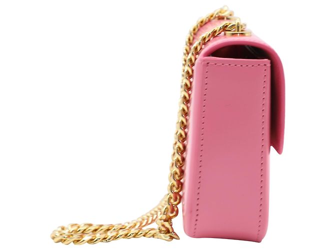 Céline Celine Borsa A Tracolla Catena Triomphe in Pelle di vitello Rosa Pelle - vista 2
