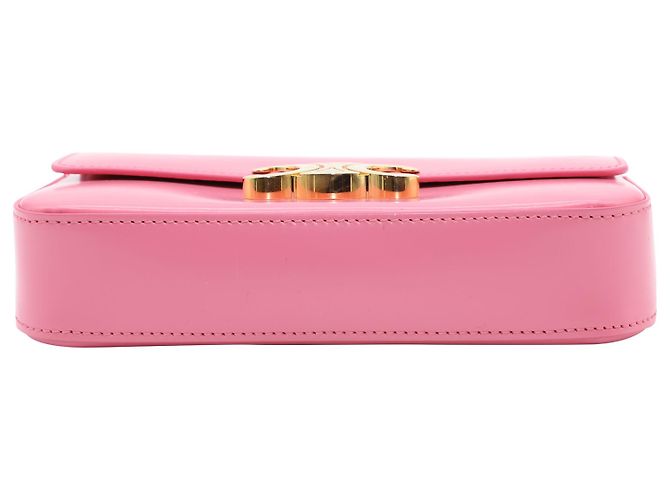 Céline Celine Borsa A Tracolla Catena Triomphe in Pelle di vitello Rosa Pelle - vista 4