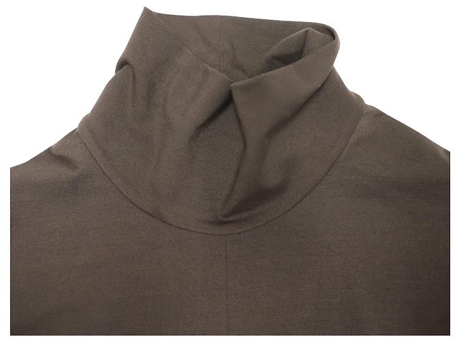 Vestido evasé de cuello alto de Jil Sander en modal marrón Castaño - vista 6