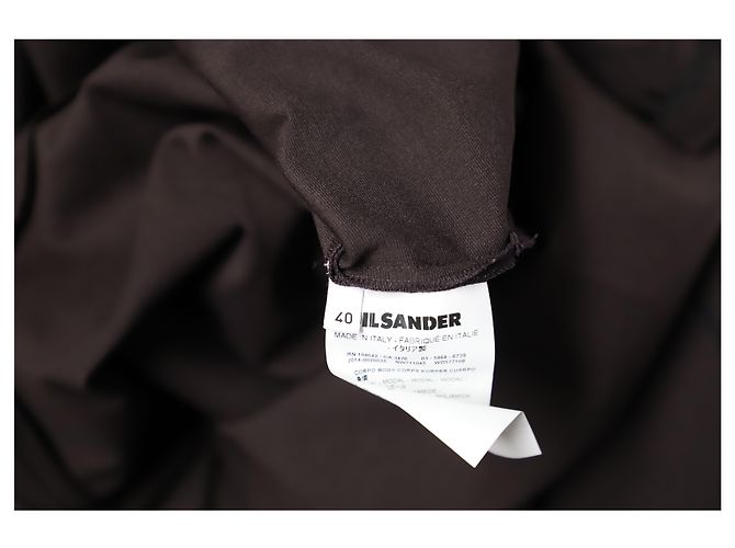 Vestido evasé de cuello alto de Jil Sander en modal marrón Castaño - vista 8