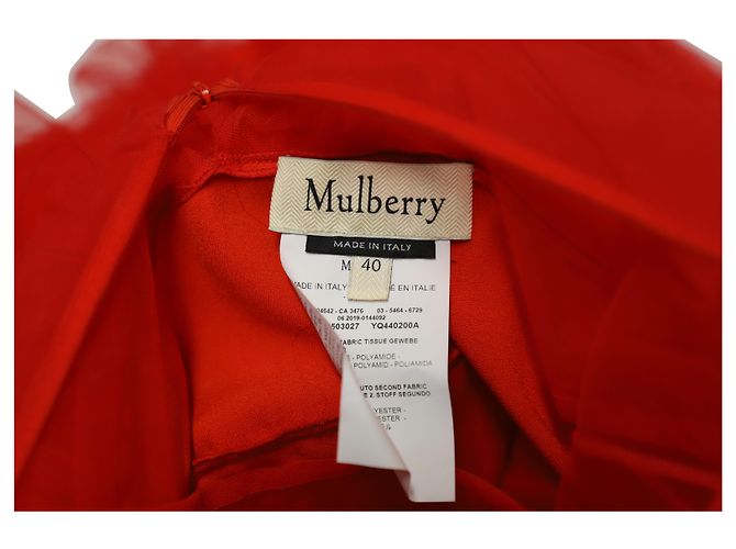 Mulberry Jillian abgestuftes Tüll-Minikleid aus rotem Nylon - Ansicht 7