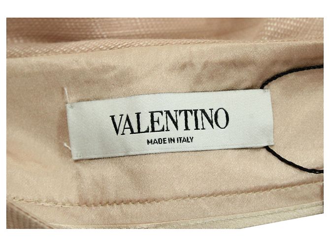 Falda acampanada en seda beige con bolsillos en las costuras de Valentino - vista 4