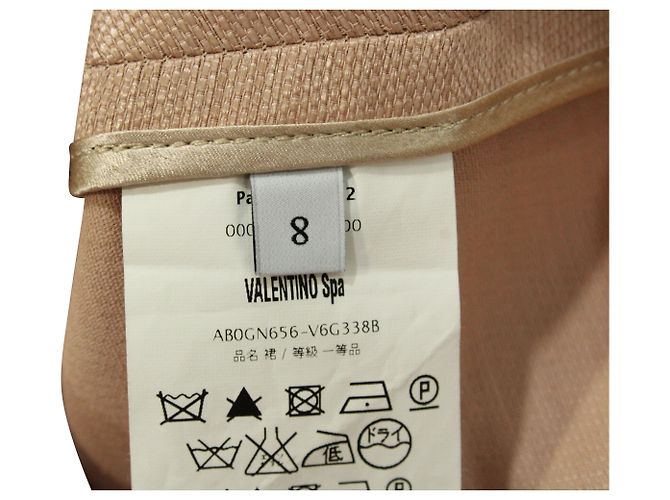 Falda acampanada en seda beige con bolsillos en las costuras de Valentino - vista 5