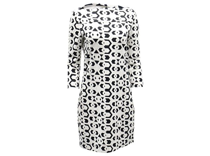 Vestido con estampado geométrico de Diane Von Furstenberg en viscosa negra - vista 2