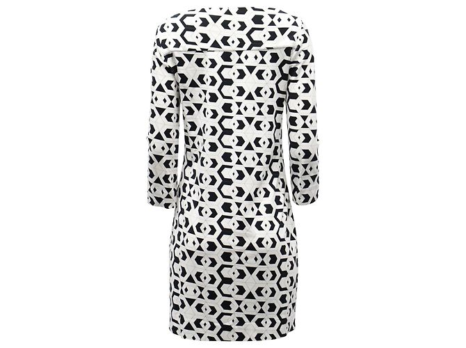 Vestido con estampado geométrico de Diane Von Furstenberg en viscosa negra - vista 3